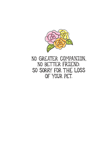 Pictura Rainbow Bridge Pets sympathy card featuring a peaceful scene with a rainbow and gentle pet imagery for loss of a pet.