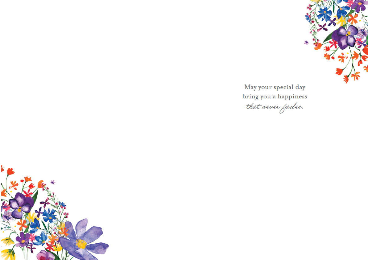 Vase of Flowers Birthday Card