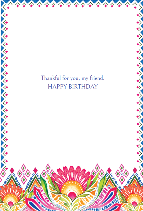 Flower Rise Birthday Card Friend