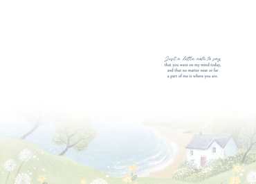 Pictura Coastal View Thinking Of You Card featuring a scenic ocean view and heartfelt message, ideal for everyday greeting cards.