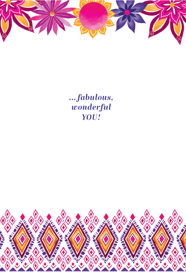 Pictura Flower Garden birthday card featuring colorful illustrated flowers and garden scene for special occasions
