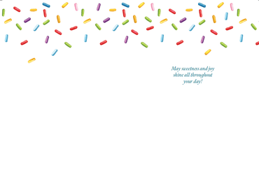 Sparkler Cake birthday card from Pictura, featuring colorful cake with sparklers for celebrating special occasions.