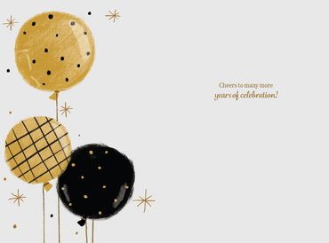Pictura Beer Balloons birthday card featuring colorful illustrated balloons for celebrating special occasions.