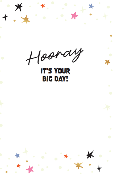 Pictura Hooray Happy Birthday card featuring colorful, cheerful birthday message on a festive greeting card for celebrations.