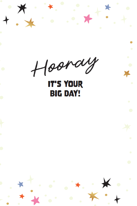 Pictura Hooray Happy Birthday card featuring colorful, cheerful birthday message on a festive greeting card for celebrations.