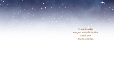 Pictura Starry Night Sky birthday card featuring a celestial night sky with stars, perfect for celebrating special occasions.