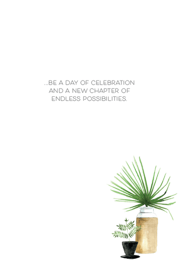 Pictura Plants Birthday Card featuring colorful illustrated plants, perfect for birthdays and everyday celebrations.