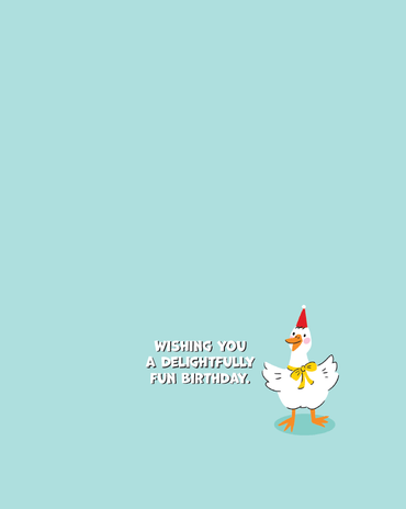 Pictura Birthday Geese card featuring colorful cartoon geese and cheerful birthday message for everyday greeting purposes.