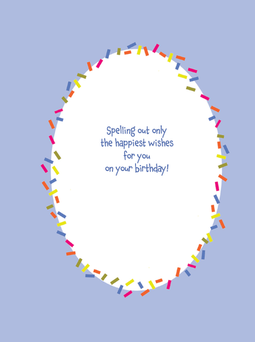 Pictura Happy Candles Cake Birthday Card featuring colorful candles and festive design for celebrating birthdays