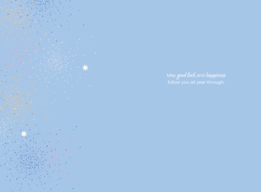 Tall sparkling candles from Pictura on an everyday card design, showcasing elegant, shimmering candle graphics.