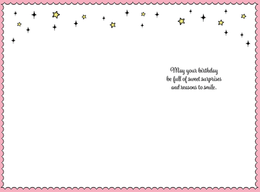 Vintage heart birthday card featuring a sister design from Pictura's everyday card collection with floral accents.