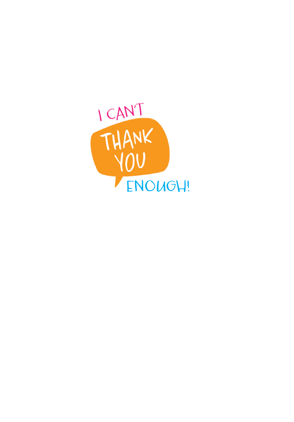 Thank You Bubbles thank you card from Pictura featuring colorful bubble illustrations on an everyday card design.