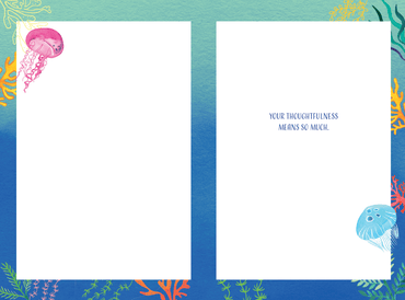 Pictura Ocean of Thanks thank you card featuring a calming ocean scene, ideal for expressing gratitude with everyday card design.