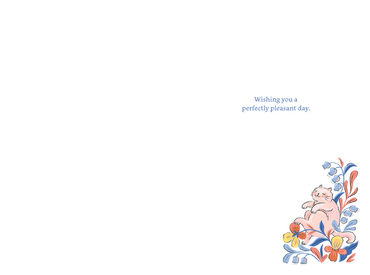 Peaceful Cat Birthday Card by Pictura, featuring a serene cat illustration suitable for everyday greeting cards
