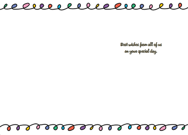 Pictura Circle of Faces birthday card featuring a colorful design with multiple illustrated faces for celebratory occasions.