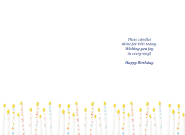 Pictura 80th birthday card featuring candles and celebratory design, perfect for special milestone greetings.