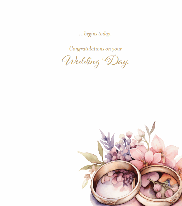 Pictura wedding band wedding card featuring elegant design for special occasions, suitable as an everyday card for celebrating love.