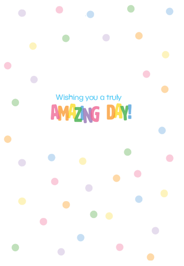 Celebrate Balloon Birthday Card with colorful confetti from Pictura, featuring festive balloon illustrations on a cheerful greeting card.