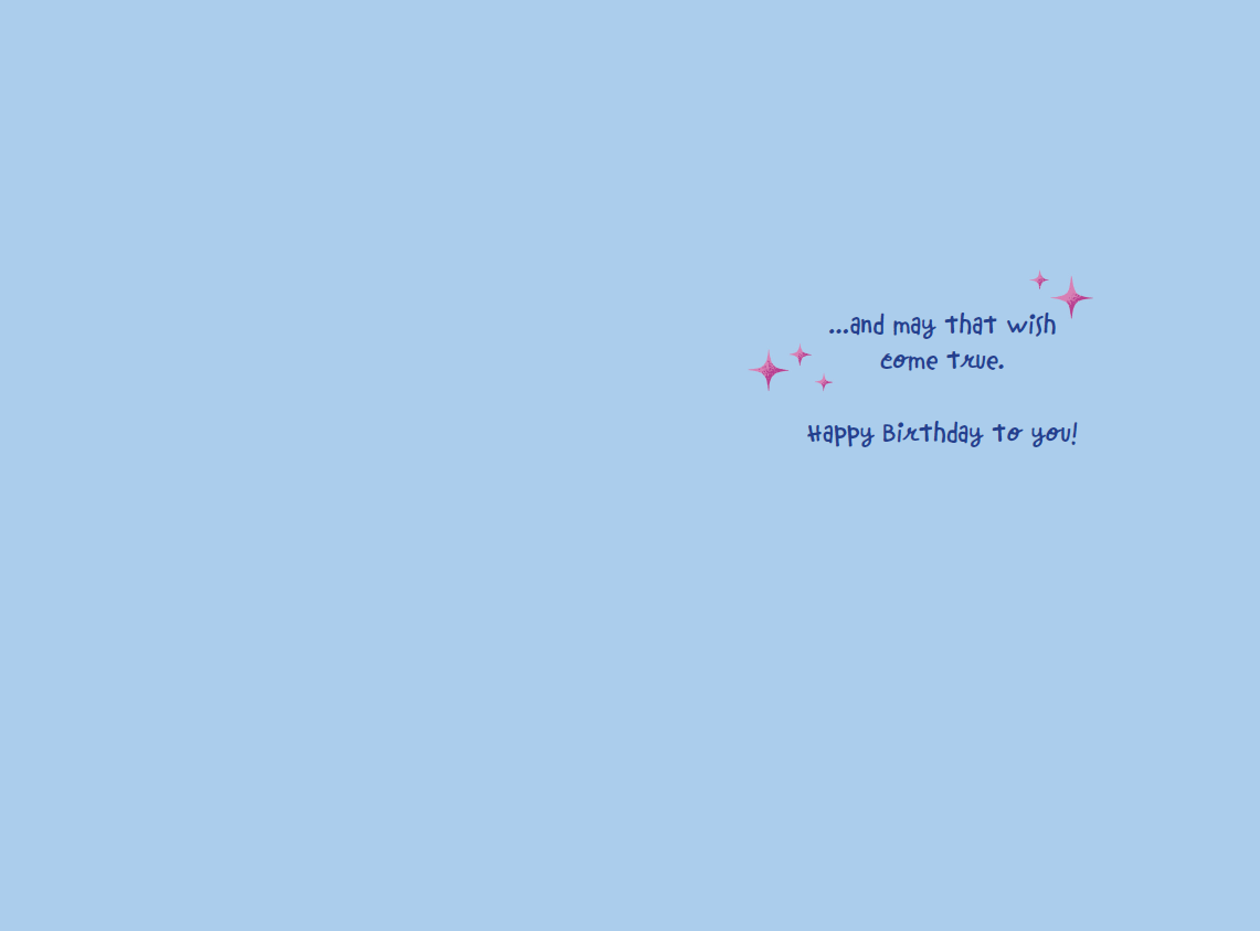 Pictura Make A Wish birthday card with colorful confetti design and cheerful birthday message on the front.