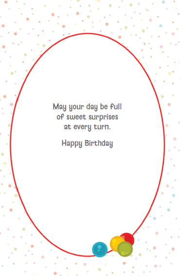 Colorful gumball machine birthday card confetti from Cardmore, featuring vibrant paper decorations for celebration.