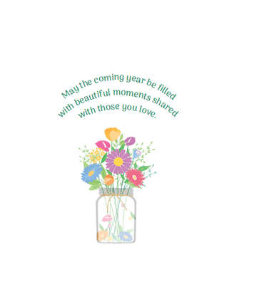 Cardmore floral jar birthday card featuring a wooden element with colorful flowers, perfect for celebrating special occasions.