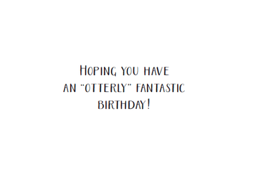 Otter birthday card from Cardmore featuring a lenticular design with playful otter illustration, ideal for everyday greeting cards.