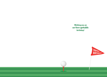 Pictura golf-themed birthday card for son featuring a cake design, ideal for celebrating a special occasion.