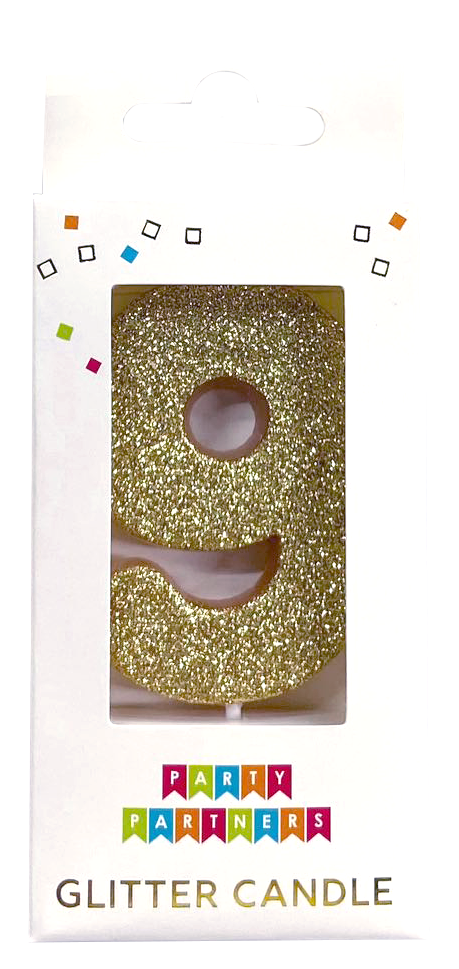 Glitter Number Candle 0