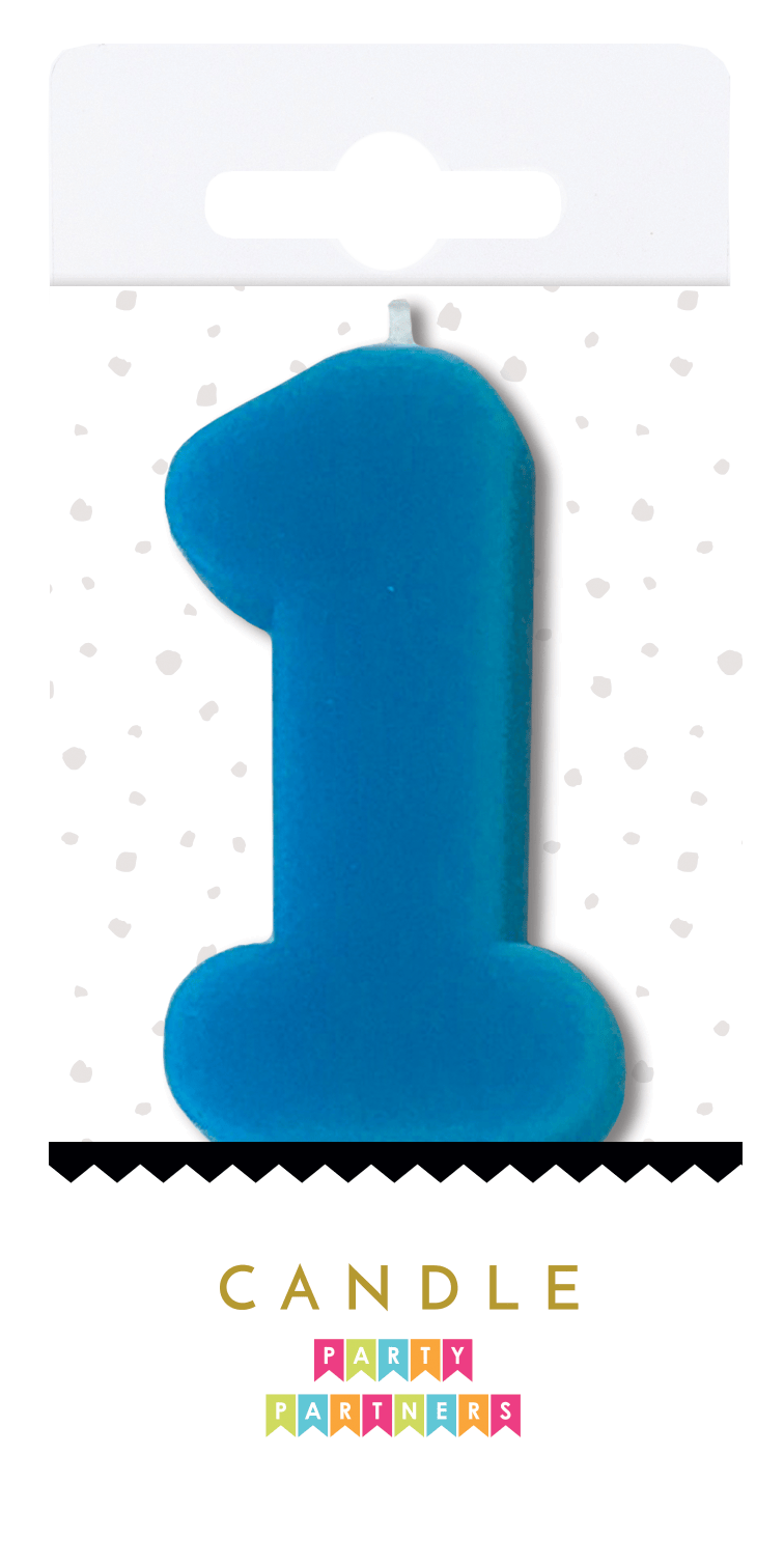 Neon number candle zero by Party Partners, bright and colorful LED candle for celebration decor, illuminated with vibrant light.