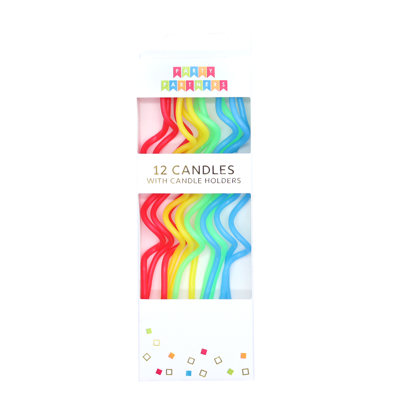 Candle Set - 12 Spiral Rainbow