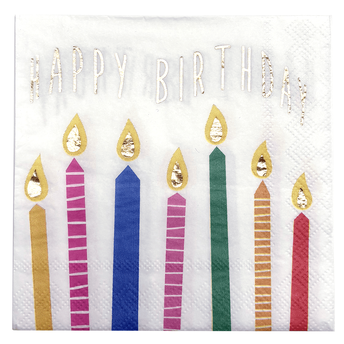 Set of white candle-shaped napkins made of PP from JOYFUL LANDS CRAFT CO., LTD. arranged on a table.