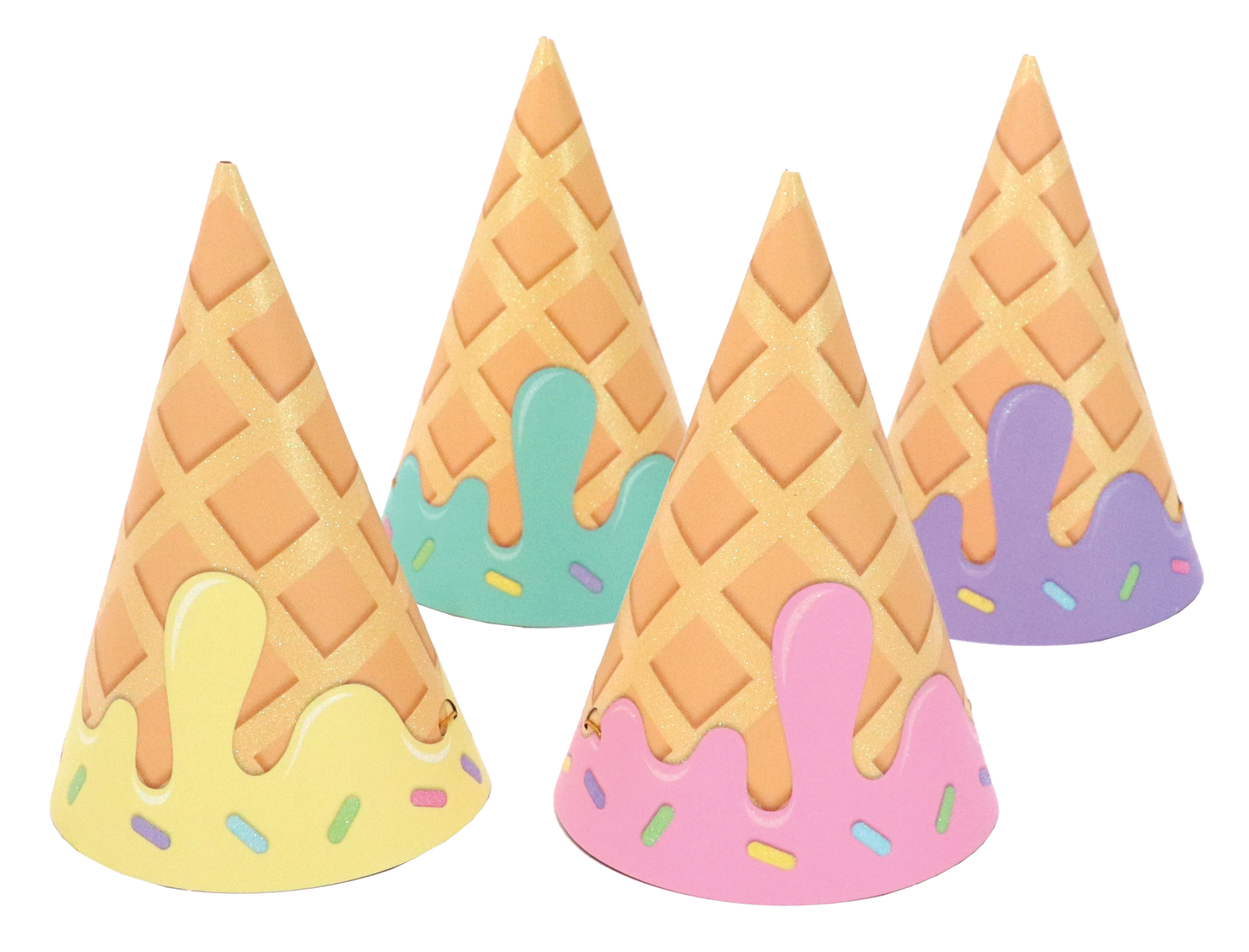 Ice Cream Cone Mini Party Hats