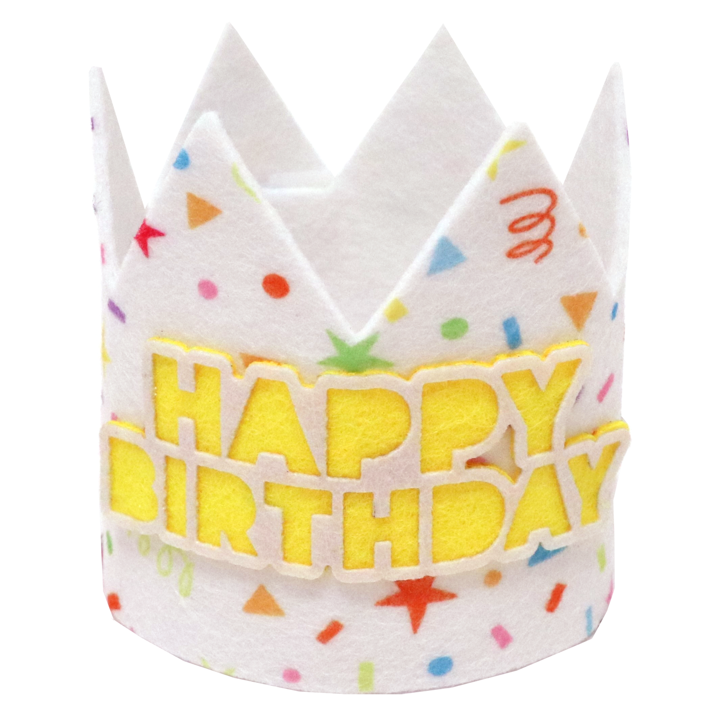 Confetti Birthday Felt Crown
