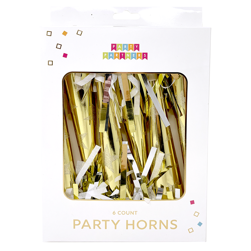 Party Horns - Gold Star