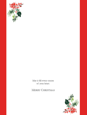 Joy Holly Christmas card by Pictura featuring festive holiday design with holly and seasonal graphics in vibrant colors.