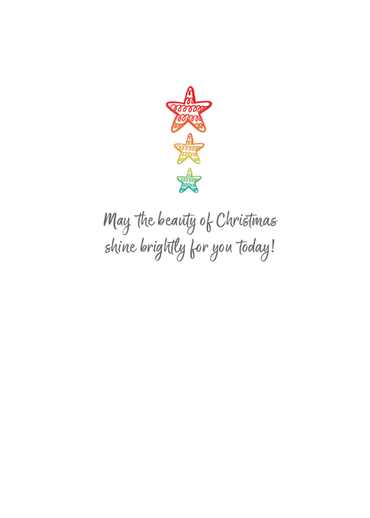 Colorful Rainbow Tree Christmas Card by Pictura featuring festive holiday design with vibrant rainbow-colored tree on seasonal card