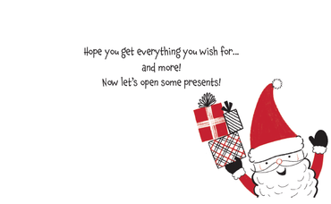 Festive Happy Santa Christmas Card for Son from Pictura featuring a cheerful Santa illustration for holiday greetings.