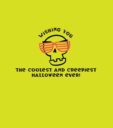 Pictura Punk Skulls Halloween Card featuring edgy skull illustrations for spooky seasonal greeting.
