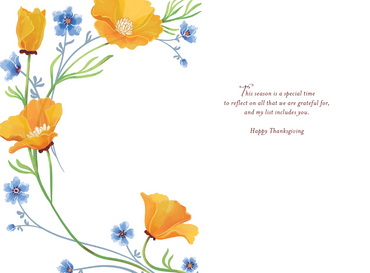 Quail Thanksgiving Card