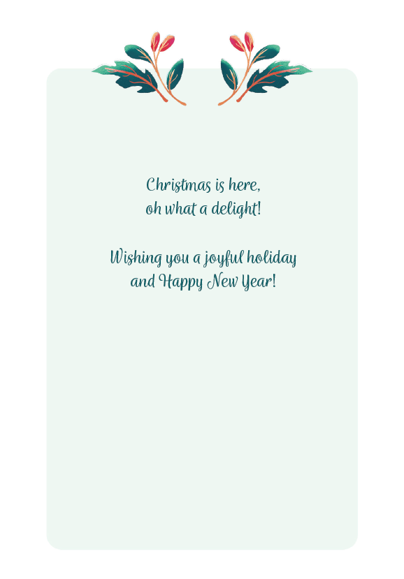 Pictura Christmas Card featuring a Merry & Bright ornament design with festive holiday illustrations.