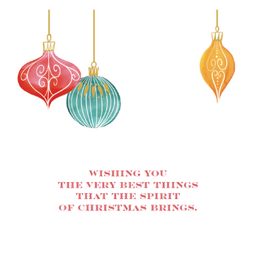 Joy Peace Love Christmas Card