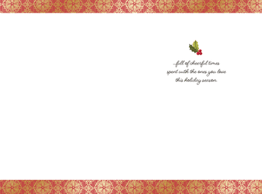 Pictura Holly Wreath Christmas Card featuring a festive holiday wreath with holly berries and greenery, perfect for seasonal greetings.