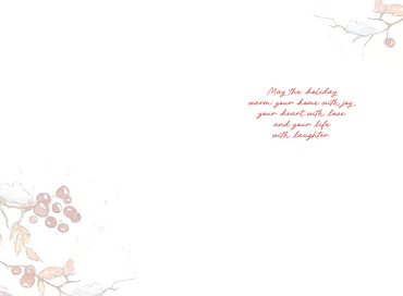 Holly Lantern Christmas Card