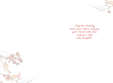 Pictura Holly Lantern Christmas Card featuring festive holiday design with holly leaves and lantern, ideal for seasonal greeting cards.