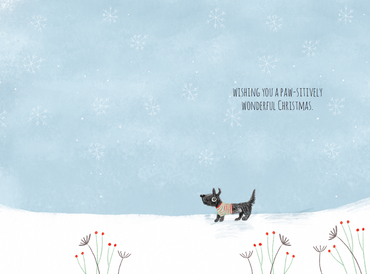Snow Dogs Christmas Card