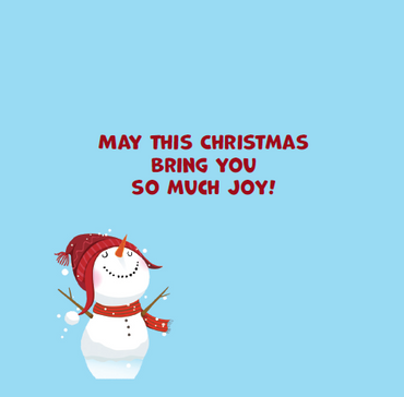 Happy Snowman Christmas Card Money Holder