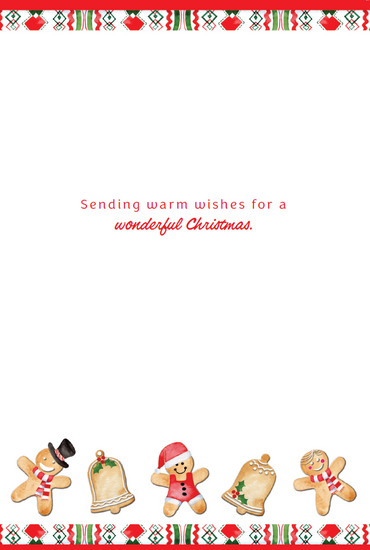 Gingerbread Tray Christmas Card Someone Special