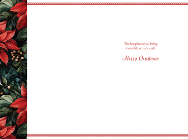 Rich Poinsettias Christmas Card One I Love