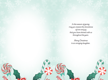 Sweetest Holiday Wishes Christmas Card Daughter