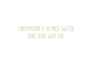 Pictura Tiny Gingerbread Christmas Card for wife, seasonal holiday greeting with festive gingerbread design and cheerful message